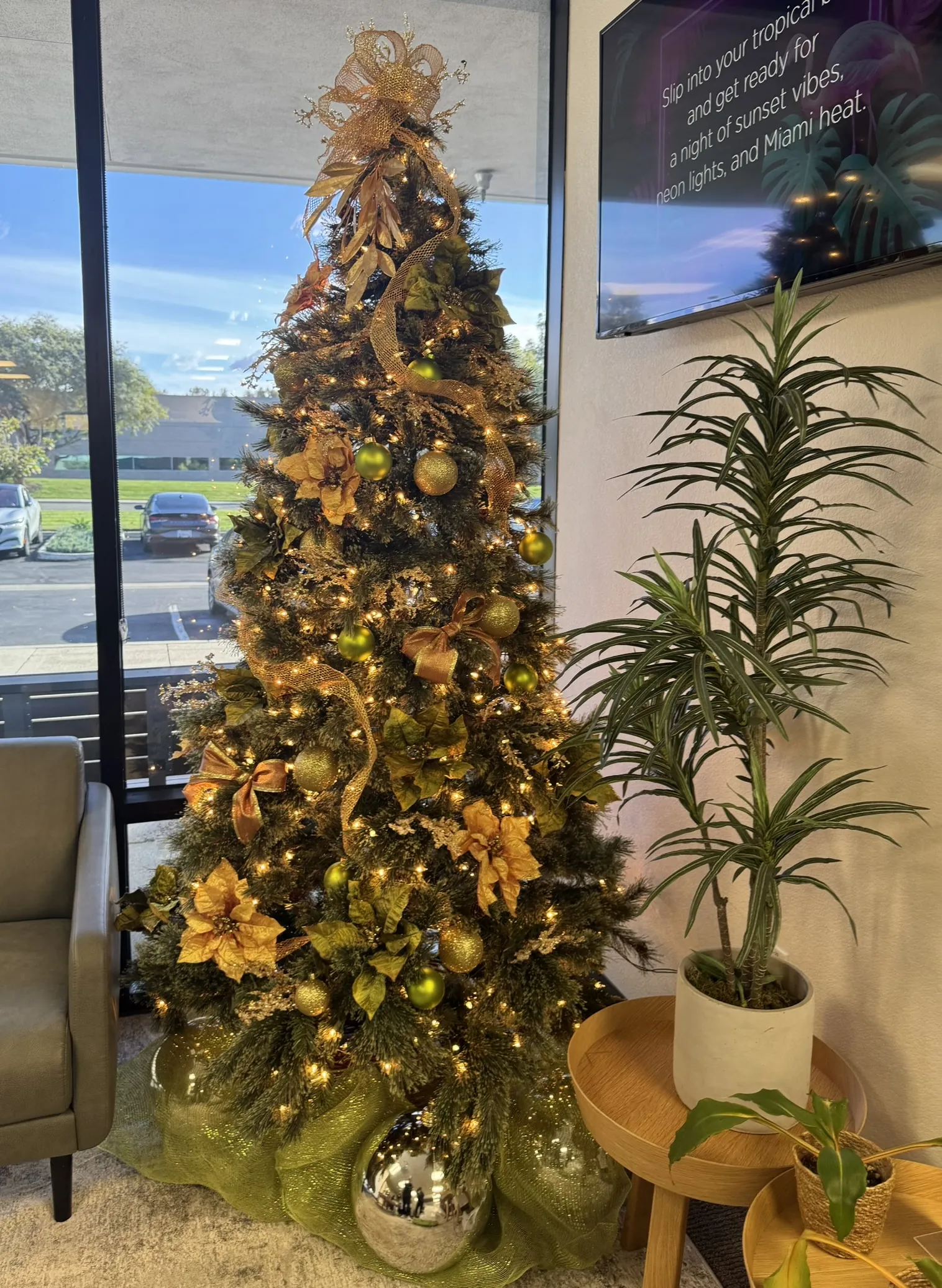 Gold holiday tree
