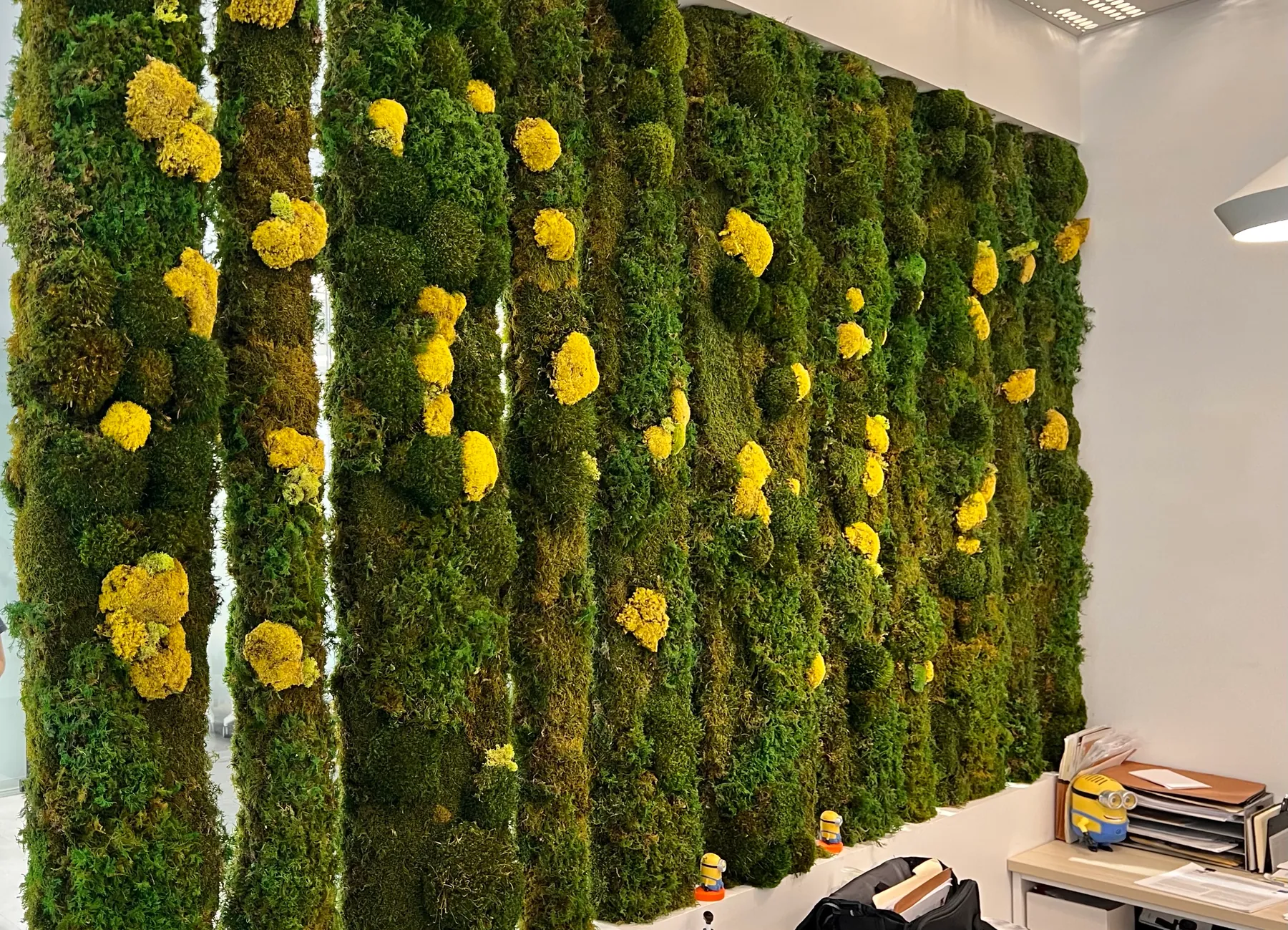 Moss column wall from a second angle